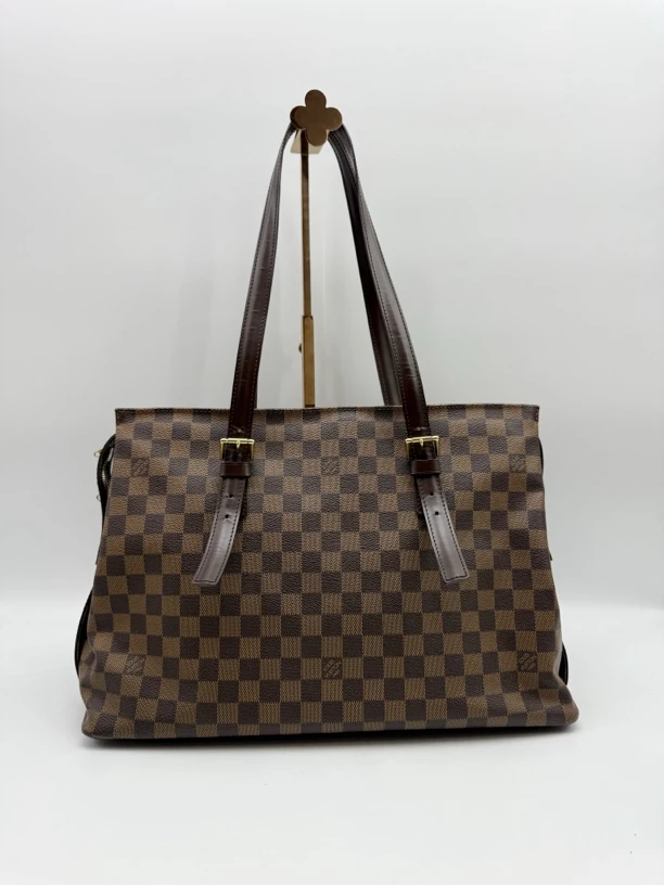 95新 LouisVuitton/路易威登 棋盘格棕色chelsea手袋单肩购物袋