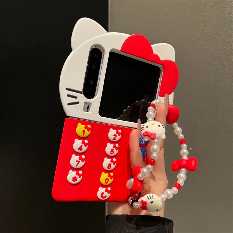 适用华为purax典藏版折叠屏手机壳pocket2可爱kt猫立体硅胶荣耀女