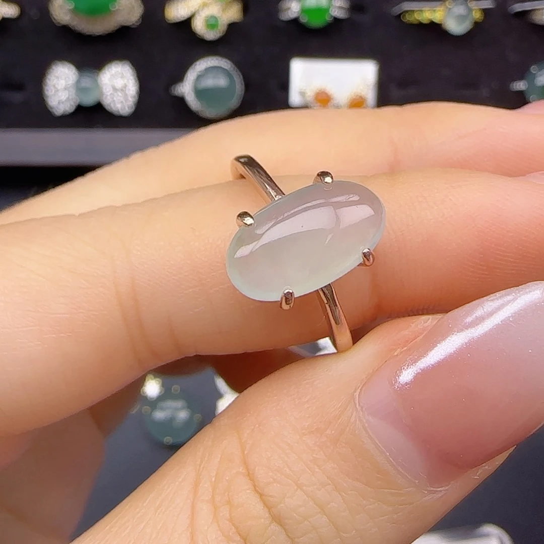 银S925镶嵌戒指翡翠