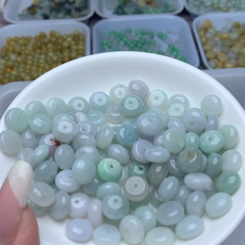 【闪购商品】翡翠手链未镶嵌卡5*10冰算盘40个