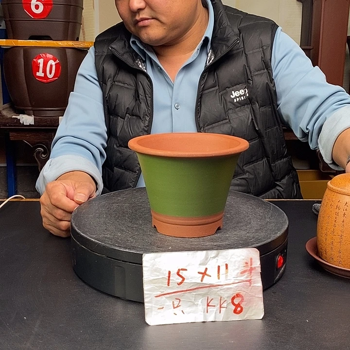 紫砂花盆货号一只K8