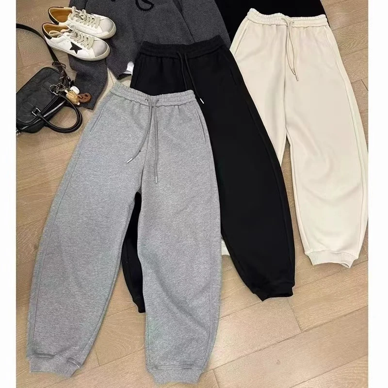 KZ4589 日常穿搭！2024秋冬加奥粒绒显瘦束脚休闲卫衣裤 92