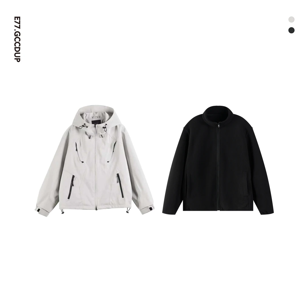 GCCDUPE77『拓渊』三防科技户外运动冲锋衣活页压胶登山服夹克外套