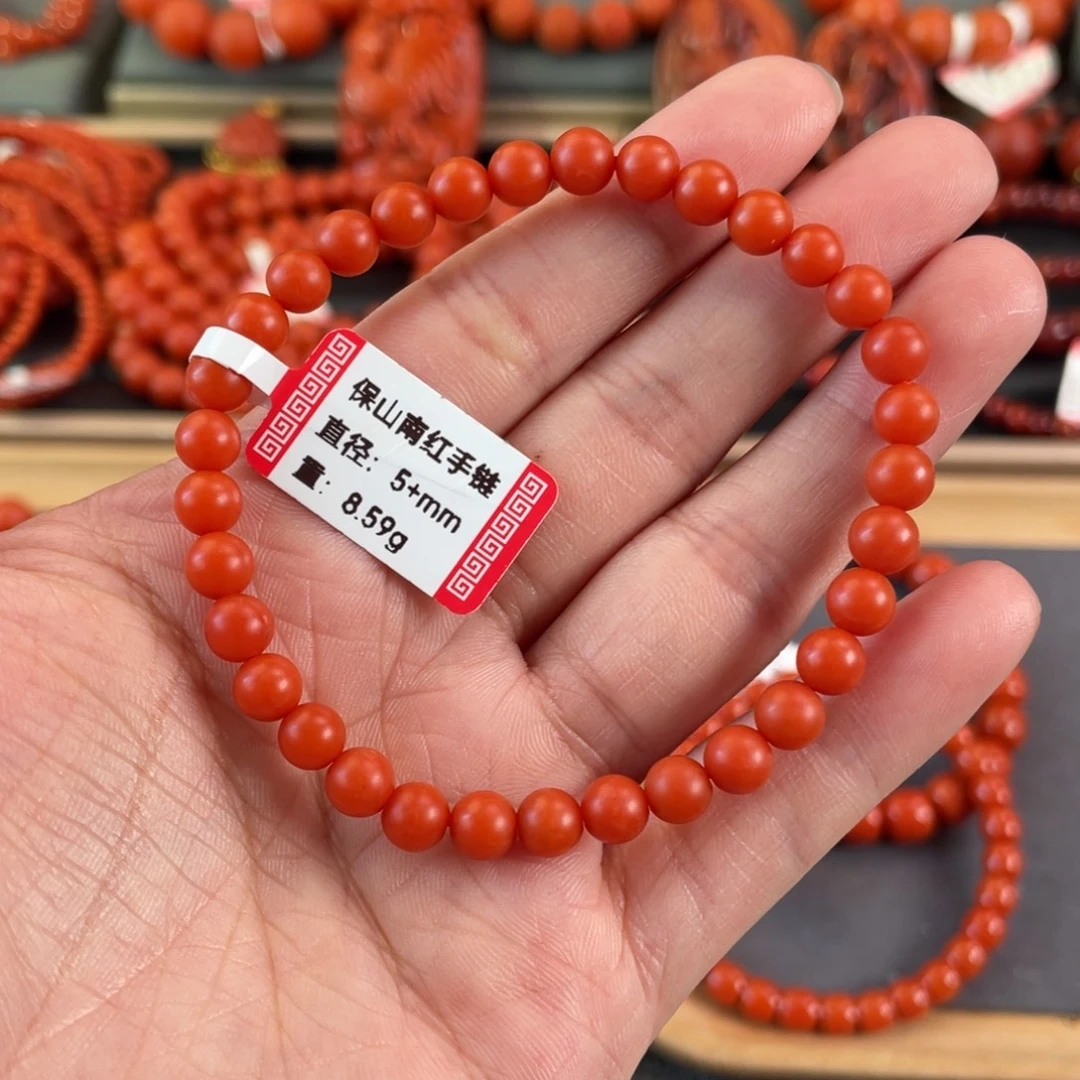 南红玛瑙未镶嵌手串5➕