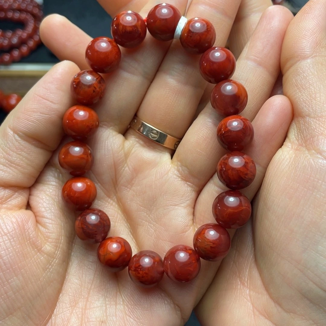 未镶嵌手串南红玛瑙猫**蹄
