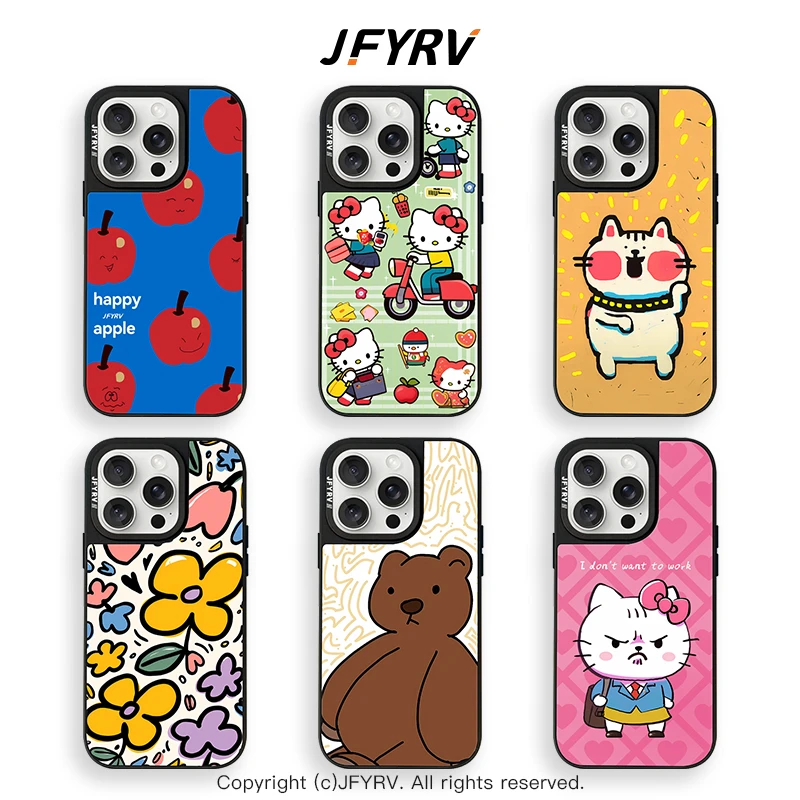 JFYRV原创抽象插画适用于iphone16/15/14/13系列苹果手机壳保护套