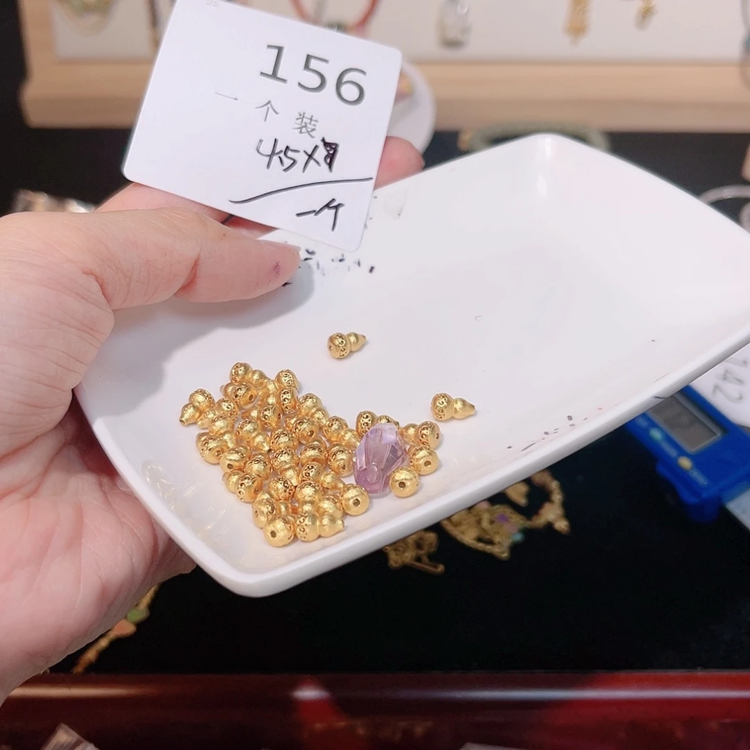 紫晶珠宝半成品银S925镀金镶嵌156