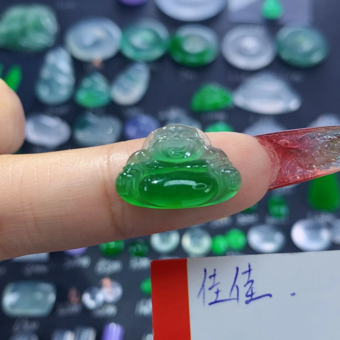 翡翠颈饰未镶嵌纯天然缅甸翡翠A货