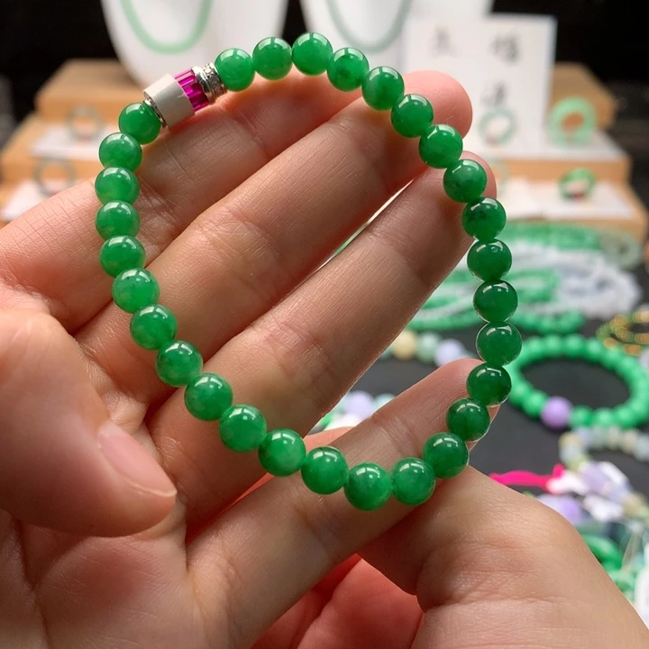 翡翠未镶嵌手链天然缅甸A货翡翠