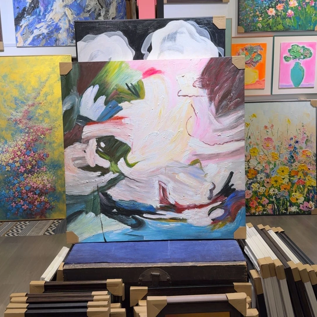 迷***失竖款纯手工油画作品