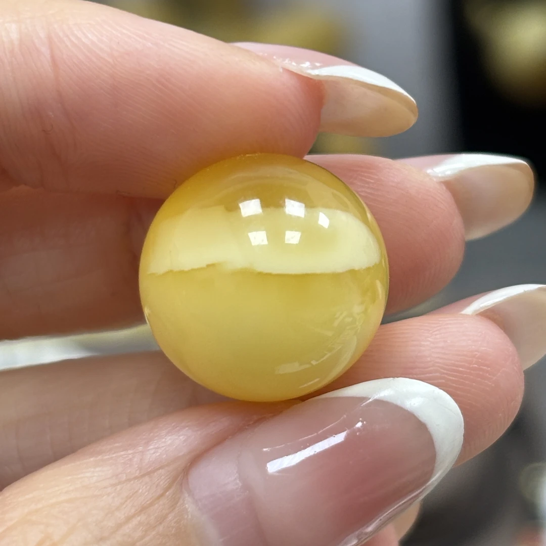 16.5mm瑕疵· 小妖珠宝天然原矿琥珀蜜蜡