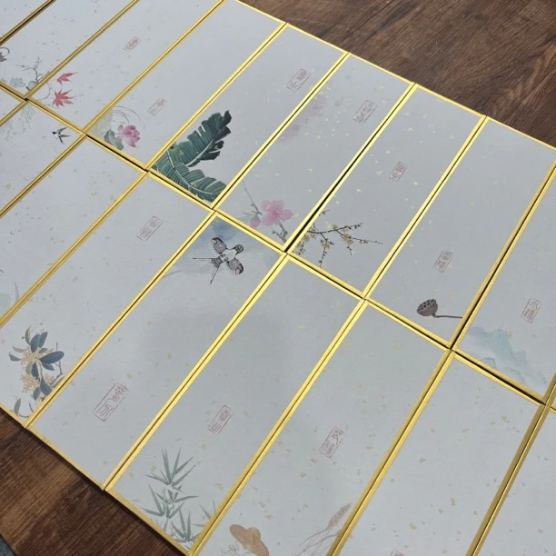 问纸楼·书签小品文创加厚金边硬卡24节气系列