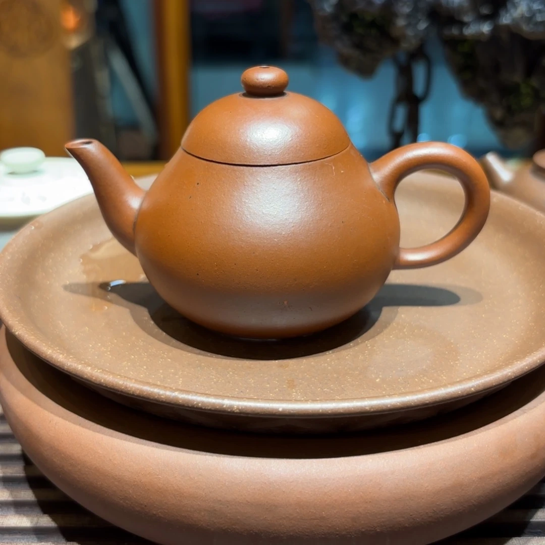 茶壶紫砂紫砂壶九十年代红泥梨120cc