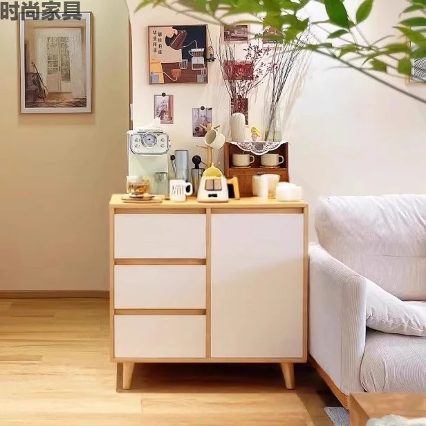 亿家达餐边柜一靠墙家用简约轻奢杂物多功能经济创意置物架时尚收
