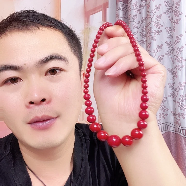 天然辰砂朱砂项链