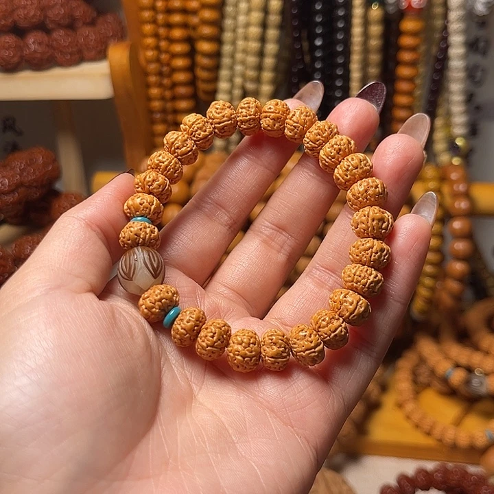 金刚菩提吊坠六瓣原皮单圈