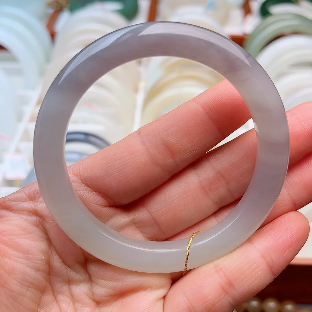 和田玉未镶嵌手镯55.5