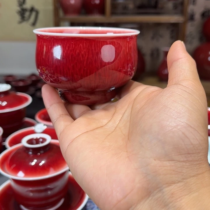 景德镇浅行窑原矿釉水儒士杯