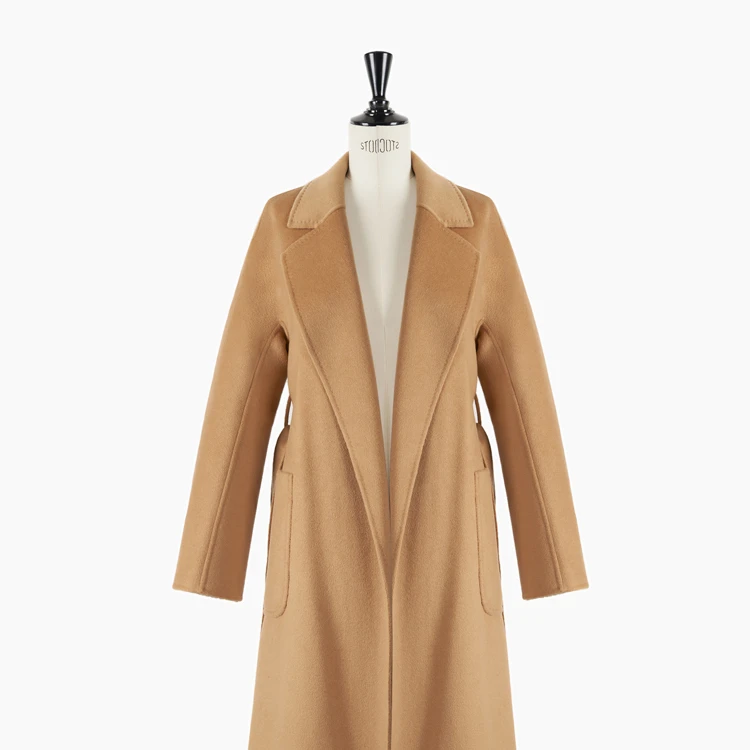 【高奢品质】驼色重磅新疆羊绒手工大衣CD2167626