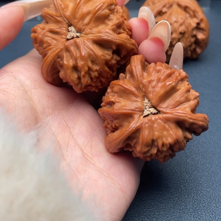 胖***熊文玩核桃吊坠白狮子