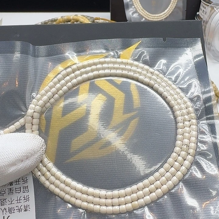 吊坠星月菩提122一物一图骨瓷白三颗星4左右 108