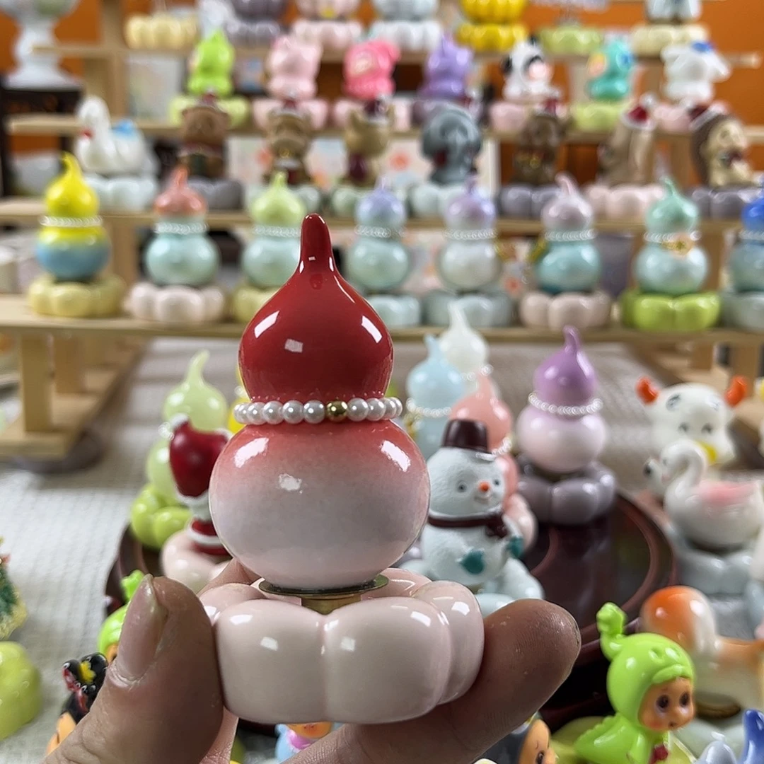 陶景德镇陶瓷底座转转渐变红粉