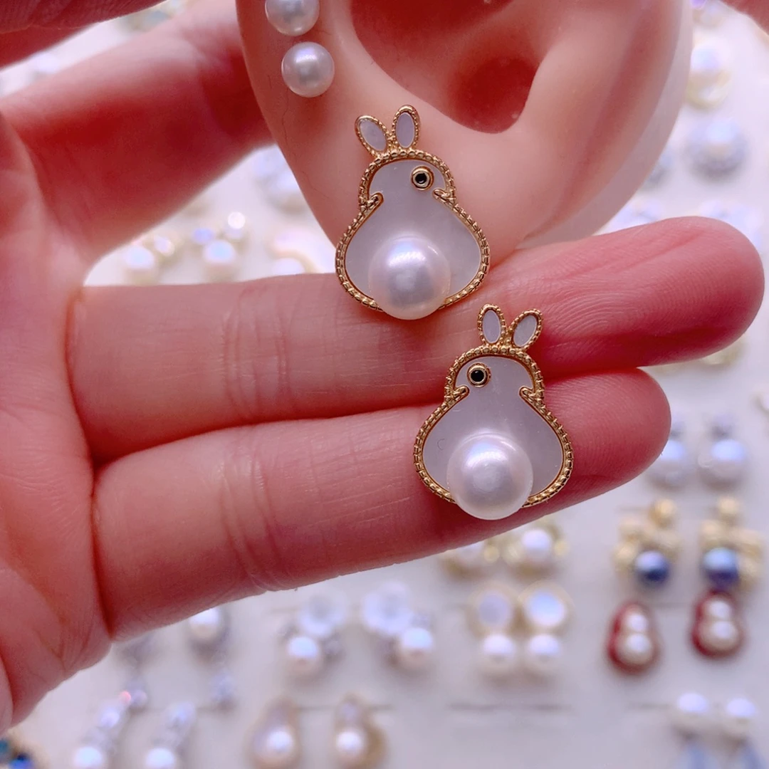 耳饰淡水珍珠合金