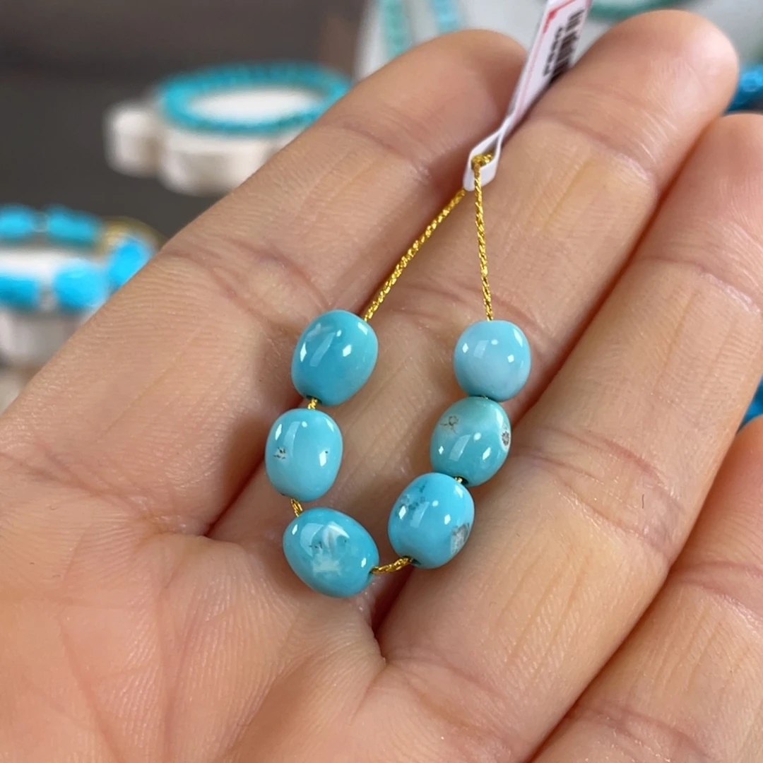 绿松石未镶嵌套链糖豆