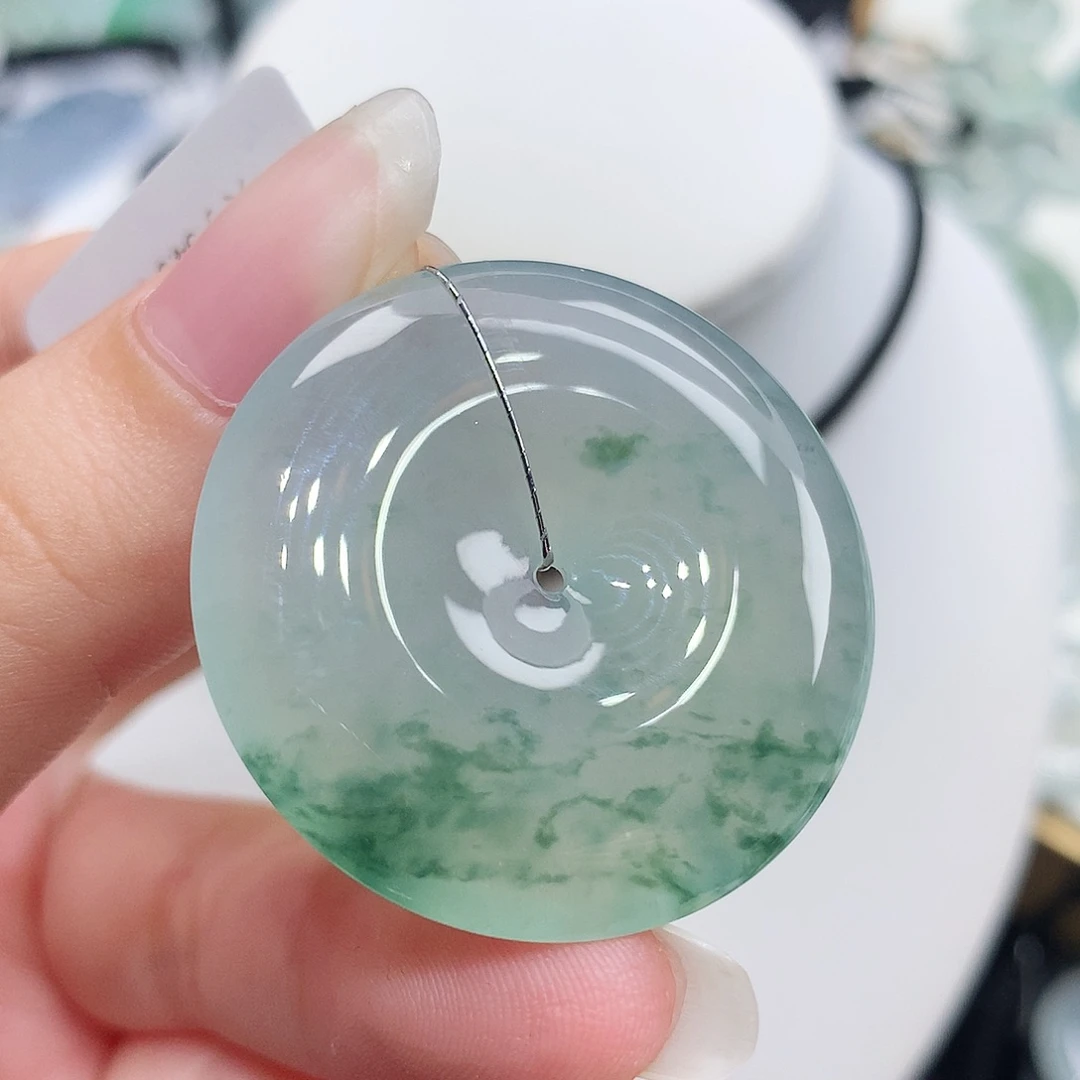 翡翠未镶嵌胸饰翡翠120，34.5/5.7