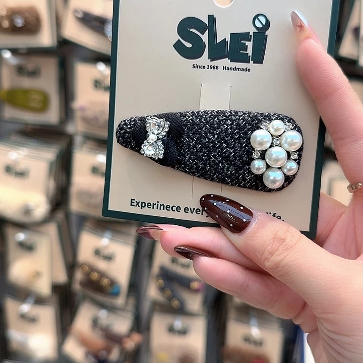 黑色珍珠小香掰掰夹