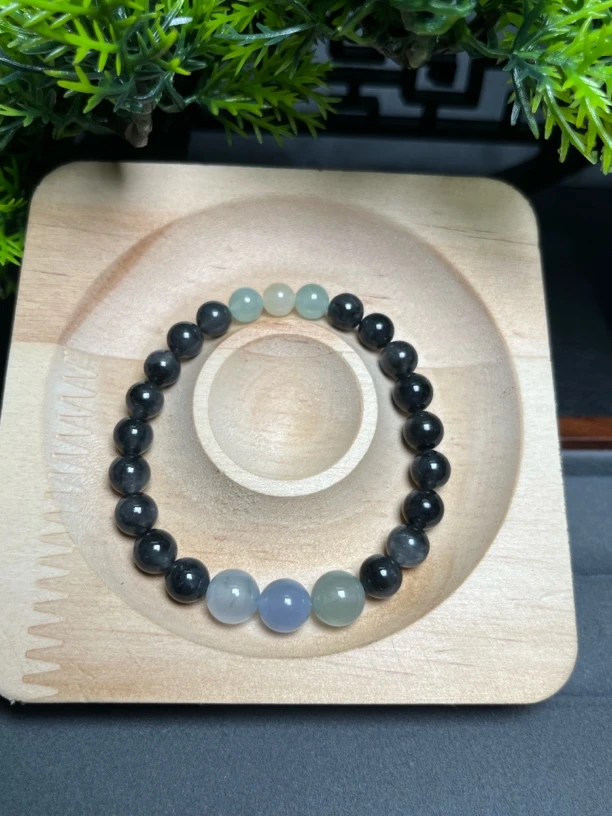 天然缅甸A货翡翠混搭手串｜5mm-8.5mm｜特色手链