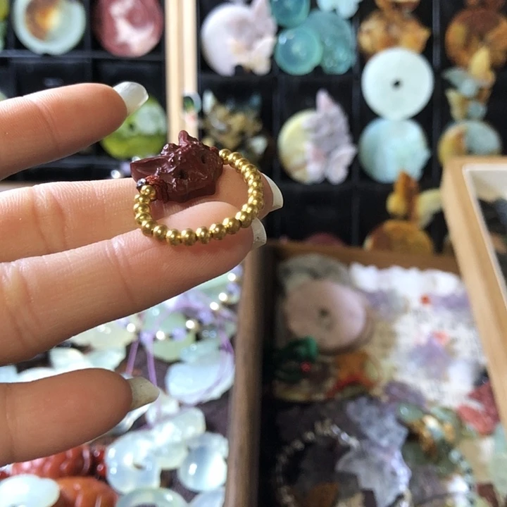岫玉未镶嵌岫玉戒指