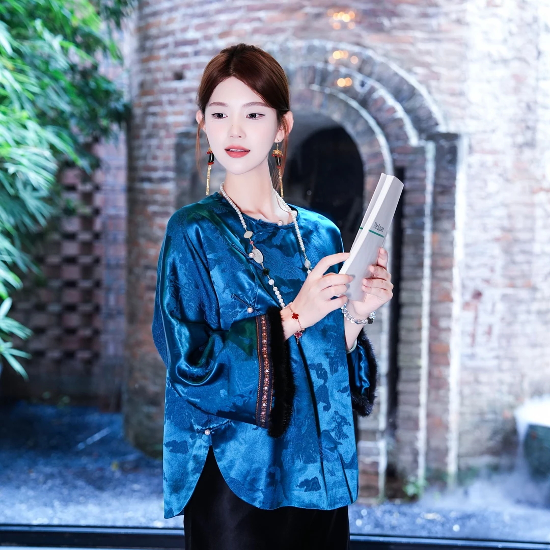 一枕槐安·【珑玥单款】新中式国风日常百搭上衣女士加厚时尚冬款
