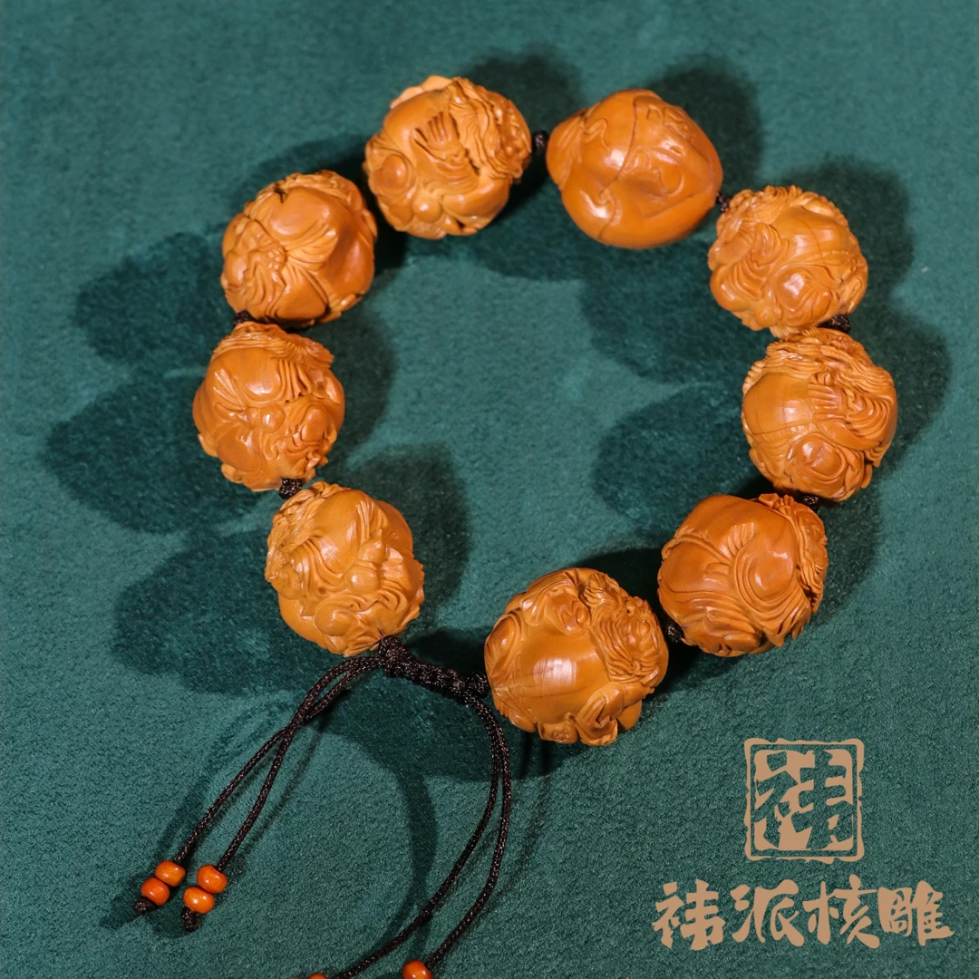 橄榄核雕钟馗题材手串文玩好物 SL009
