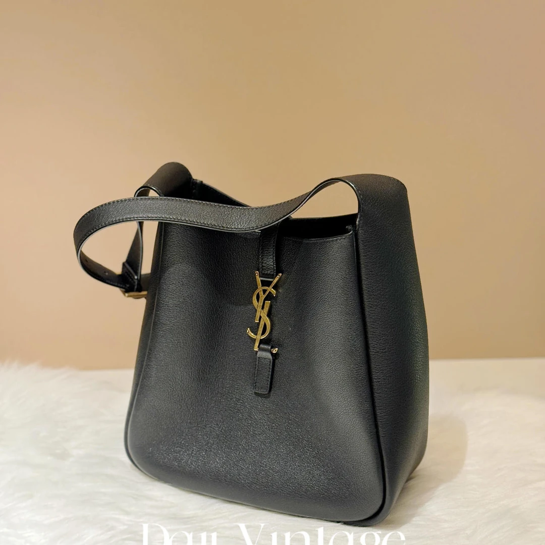 大吉中古/ysl圣罗兰黑金LE5A7 hobo小号单肩包