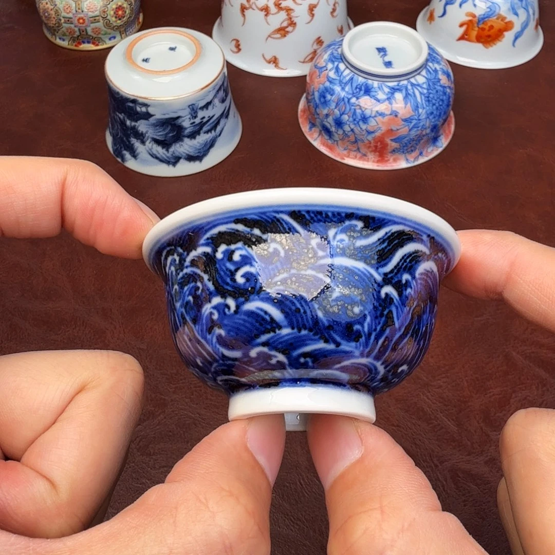 墨***白陶现代景德镇全手工全手绘陶瓷