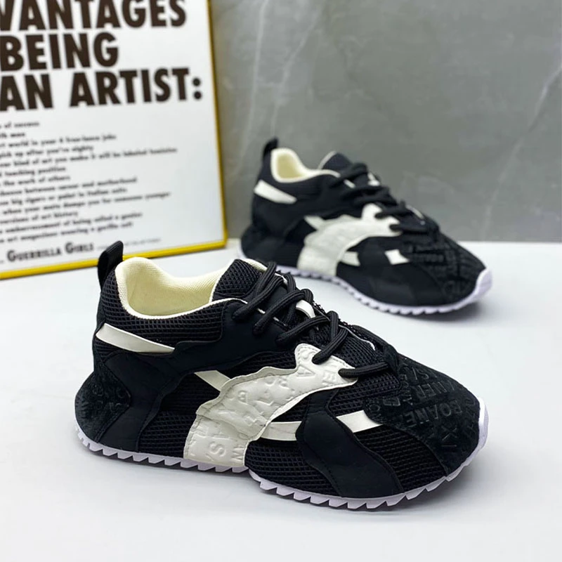 网面休闲鞋老爹鞋时尚百搭软底步鞋夏季鞋子防滑透气男鞋厚底