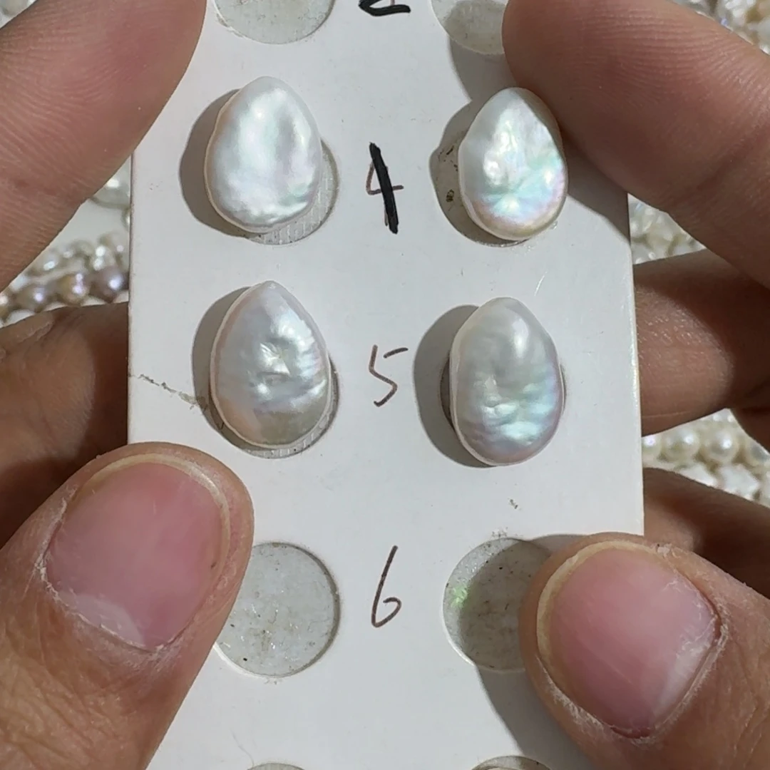 银S925镶嵌淡水珍珠耳饰多样性发一