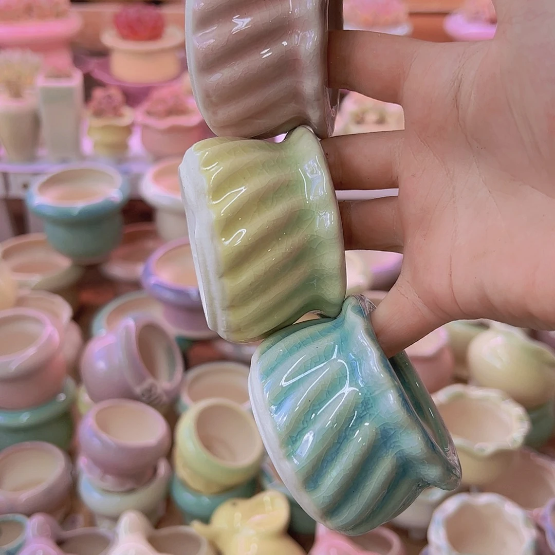 陶瓷花盆当场满12包邮