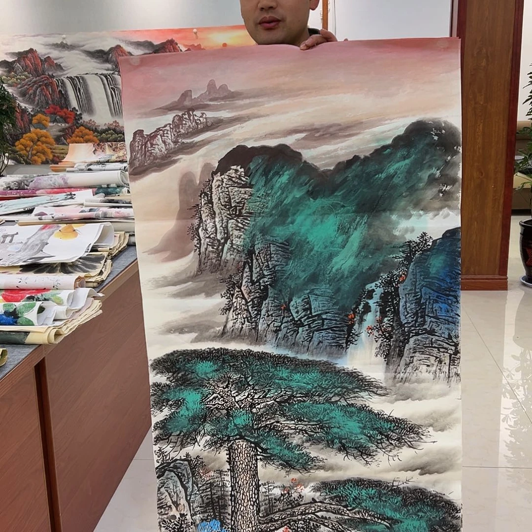 国画清风拂面的时候我就想着你