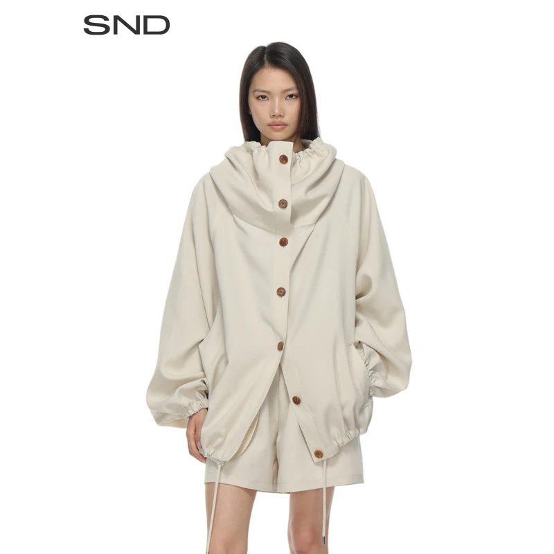 【IMMI 设计师品牌】SND  SS25 连帽抽绳廓形夹克