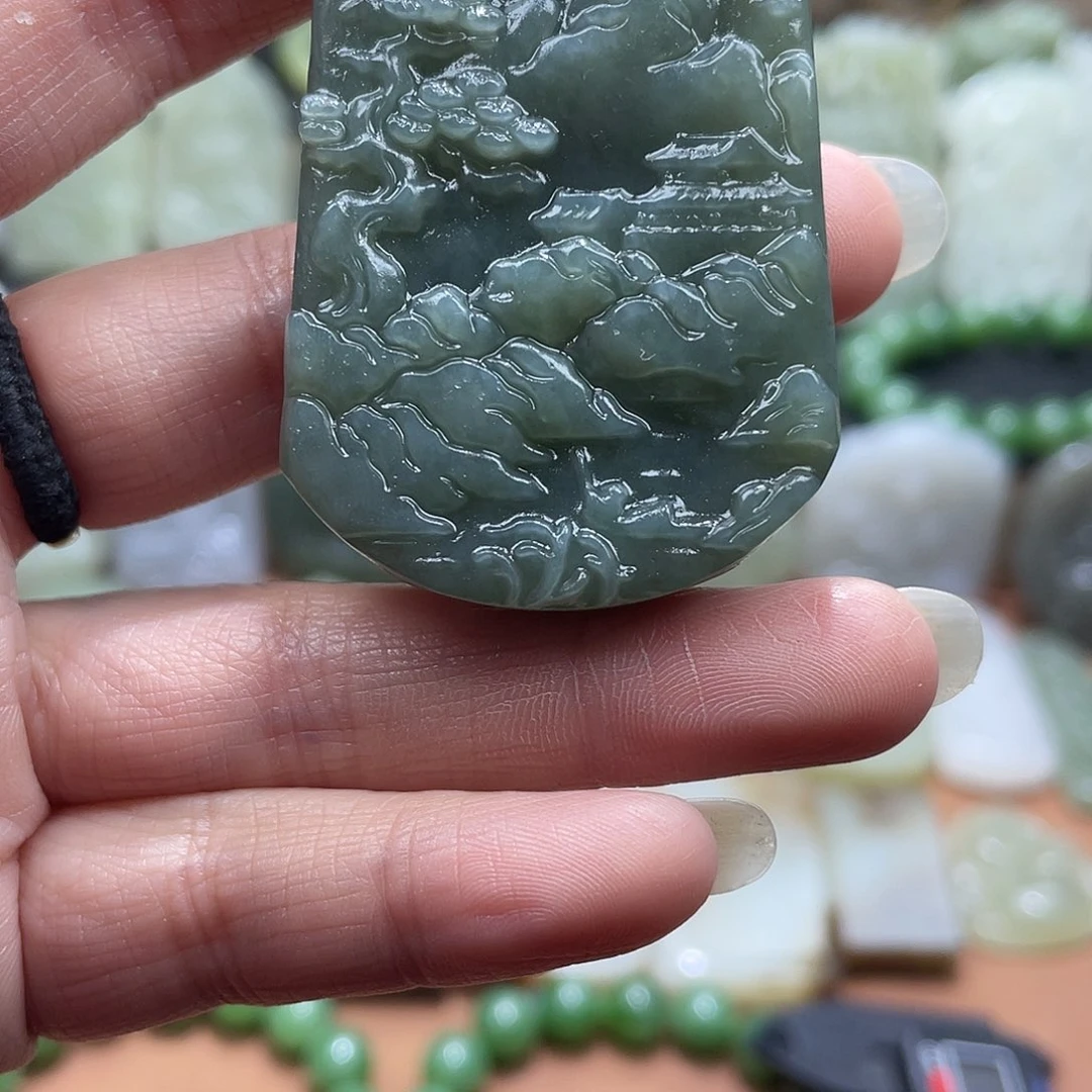 和田玉未镶嵌吊坠(不含链)