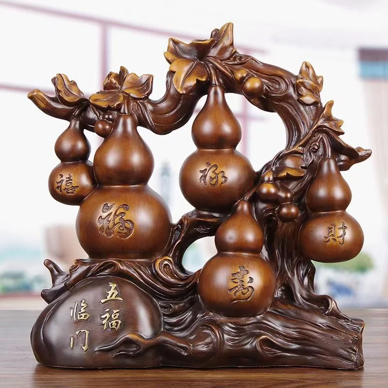 A五福临门摆件送人送礼家用（高17cm）