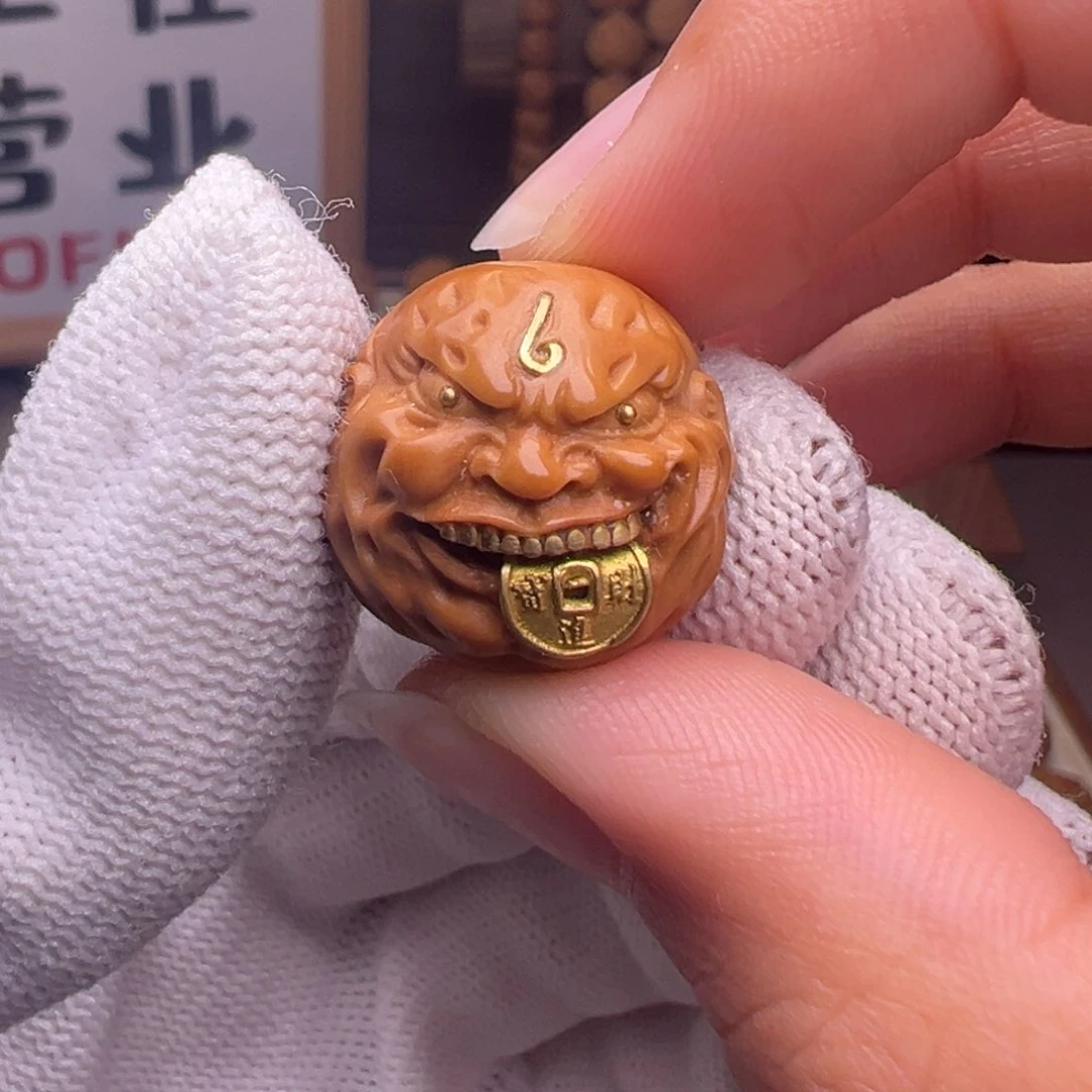 文玩核桃把件镶嵌款见钱眼开18➕尺寸全品有正常封口线