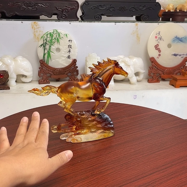 玉马上发财摆件摆件