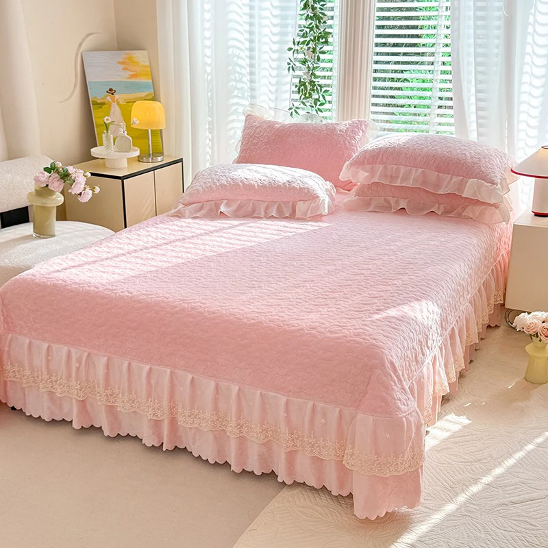 【单床盖】加厚牛奶绒床盖单件2024新款高端夹棉床铺盖加绒床单