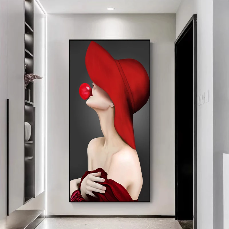 轻奢玄关墙贴装饰画简约现代入户客厅挂画过道贴画壁纸自粘贴纸