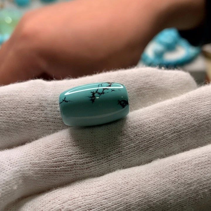 绿松石未镶嵌桶珠