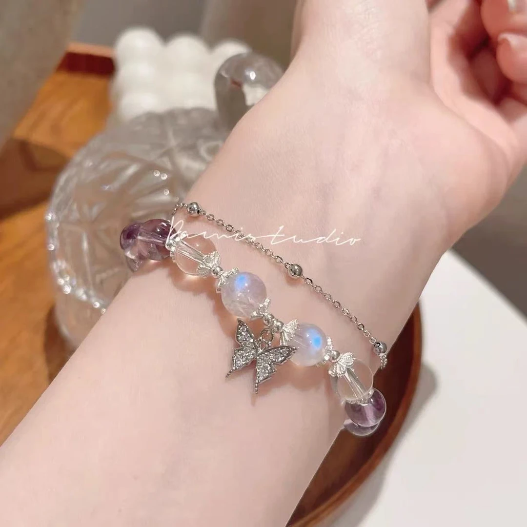 天然水晶手链（下单链接)散珠DIY镶嵌手链单圈多圈手镯时尚女款