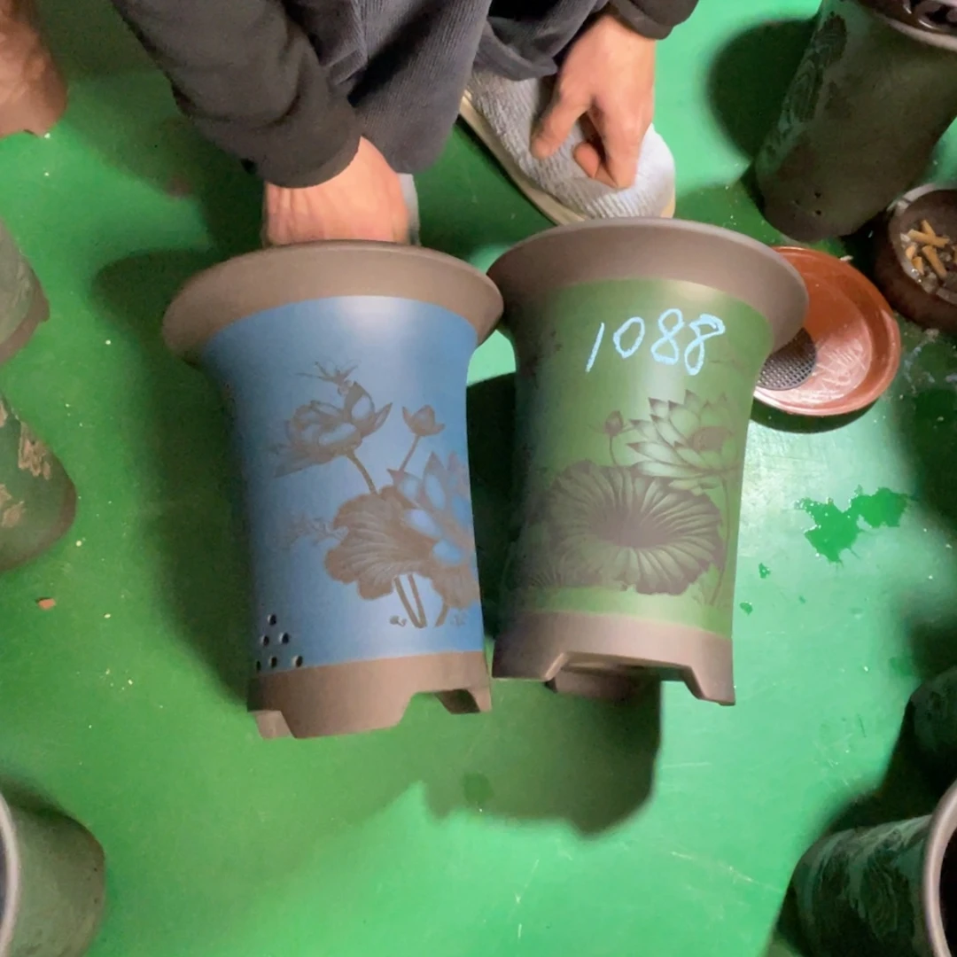 朢***潤花盆紫砂微瑕大号